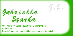 gabriella szarka business card
